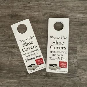 25 pack door hanging remove your shoes signs